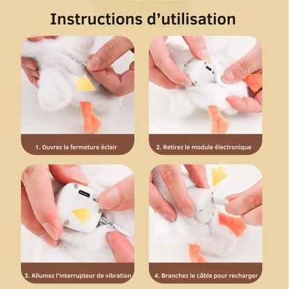 Oiseau en Peluche électrique avec Ailes battantes - Jouet pour Chat