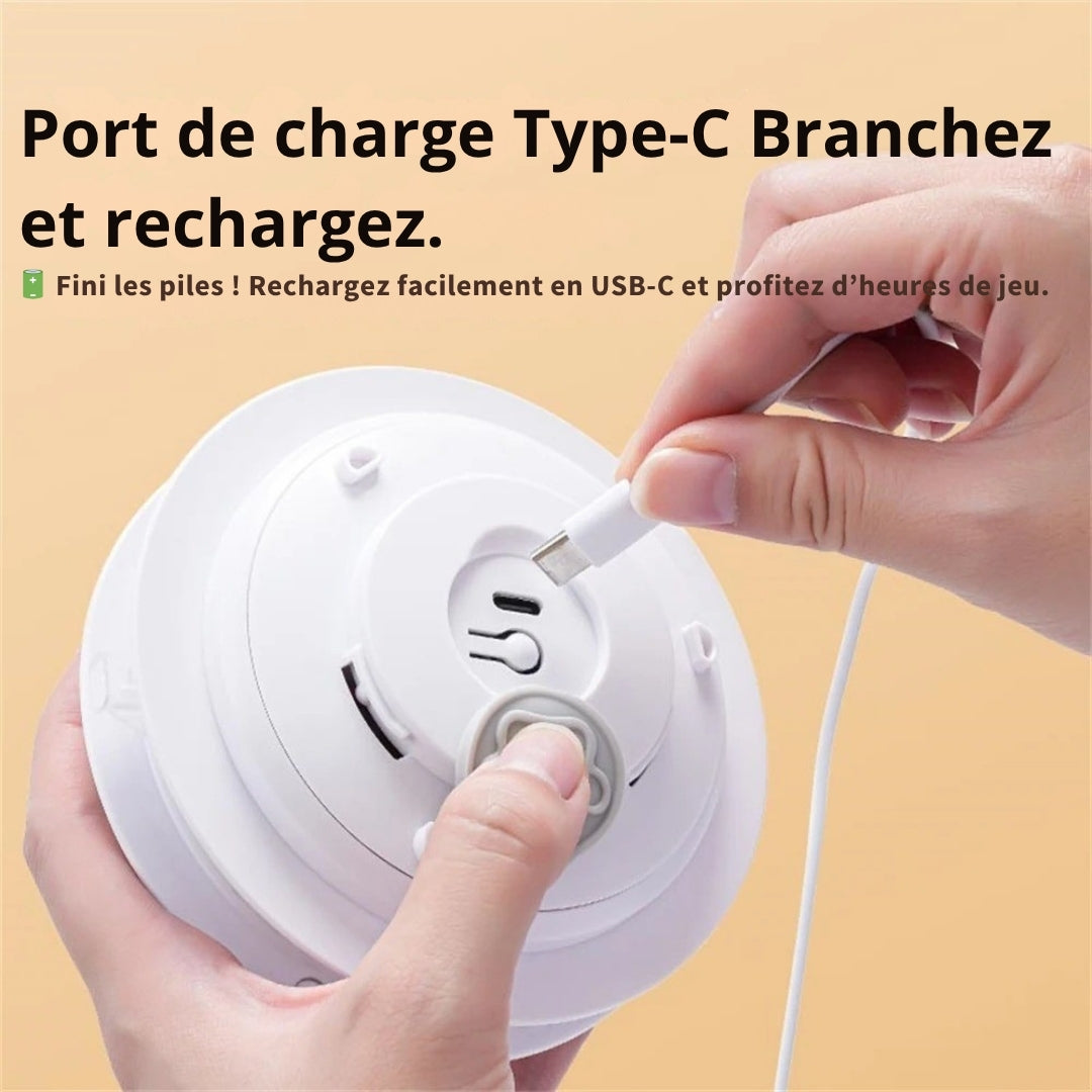 Jouet Chat Interactif Cache-Cache et Tapis Électrique de Chasse