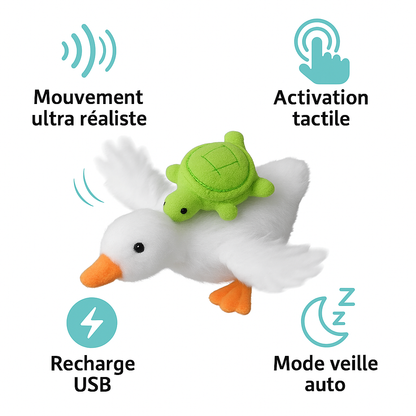 Oiseau en Peluche électrique avec Ailes battantes - Jouet pour Chat