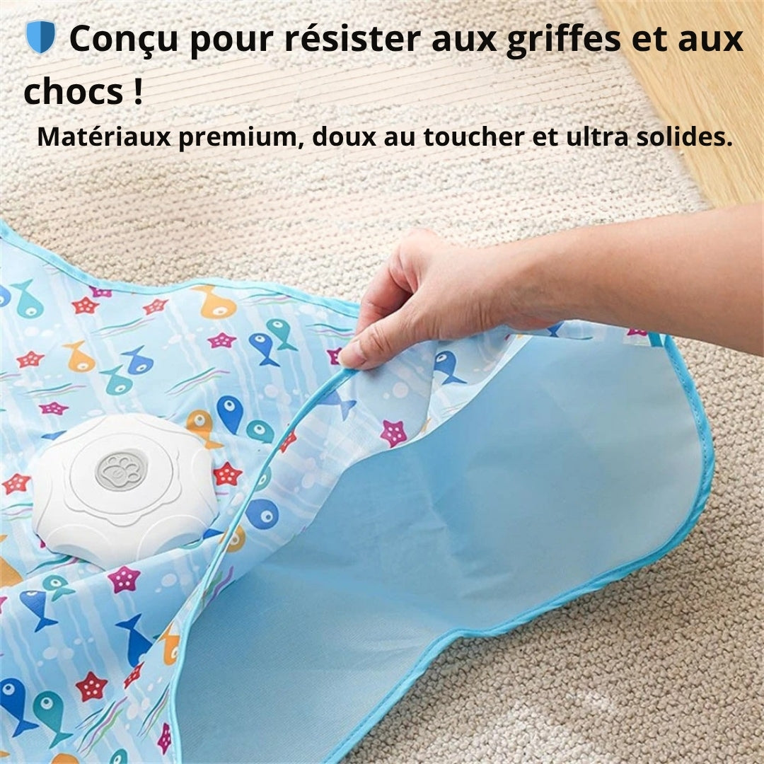 Jouet Chat Interactif Cache-Cache et Tapis Électrique de Chasse